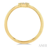 1/20 Ctw Initial 'A' Round Cut Diamond Fashion Ring in 10K Yellow Gold